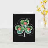 Carte Trump St Patrick's Day 2025 Funny Kiss Me J'ai vot (Fleur jaune)