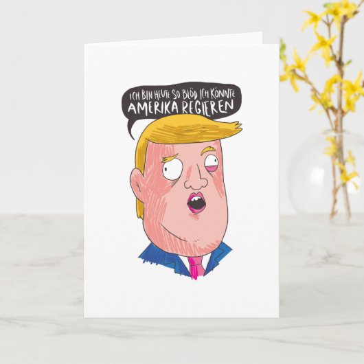 Carte Trump stupide (Fleur jaune)