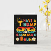 Carte Trump Summer Bruh Funny (Fleur jaune)