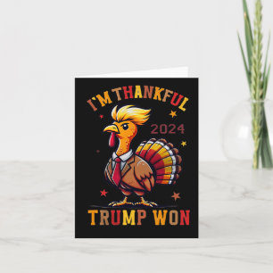 Carte Trump Thanksgiving - Je suis heureux que Trump ait