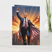 Carte "Trump the American Superhero Greeting Card" (Dos)
