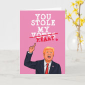 Carte Trump Valentine - Tu m'as volé le coeur (Fleur jaune)