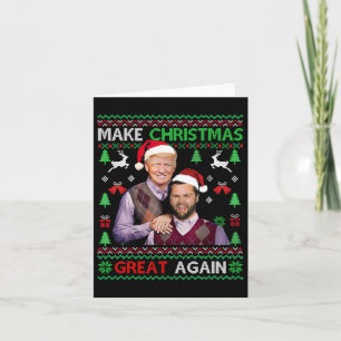 Carte Trump Vance Brothers Funny Rendre Noël super Ag