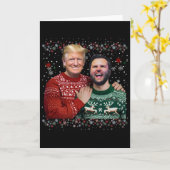 Carte Trump Vance Brothers Funny Ugly Christmas Xmas Swe (Fleur jaune)