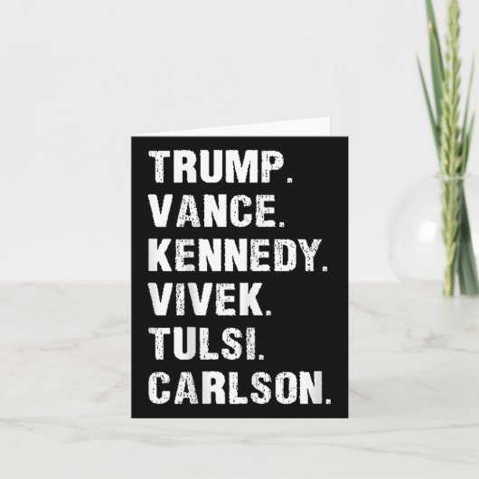 Carte Trump Vance Kennedy Vivek Tulsi Carlson (Devant)