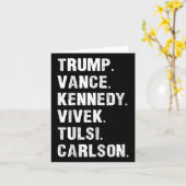 Carte Trump Vance Kennedy Vivek Tulsi Carlson (Fleur jaune)