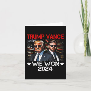 Carte Trump Vance We Won Win Inauguration Day 2025 47th