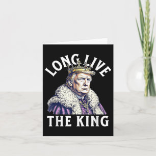 Carte Trump vintage Vit Longtemps Le Roi Patrioti Améric