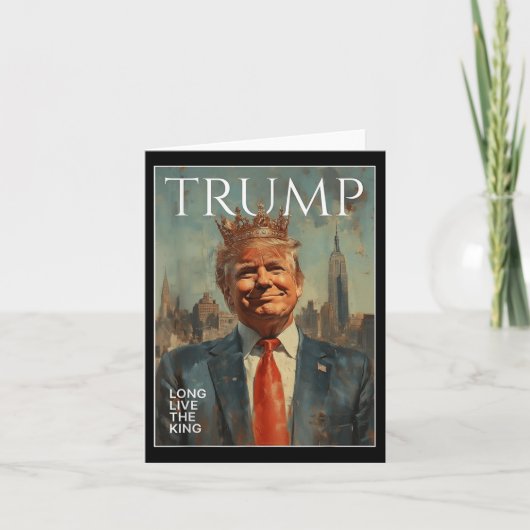 Carte Trump Vit Longtemps Le Roi Drôle Tee - shirts (Devant)