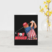 Carte Trump Vous Avez Raté Golf Drôle Chapeau Rouge  (Fleur jaune)