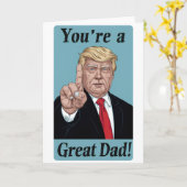 Carte Trump 'Vous êtes le meilleur papa!' Humoristique f (Fleur jaune)