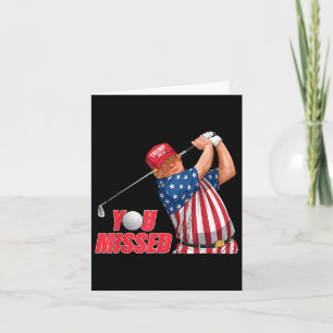 Carte Trump Vous Manquez Drôle Golf Chapeau Rouge