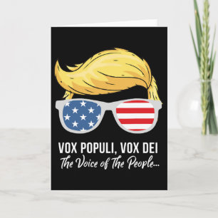 Carte Trump Vox Populi Vox Dei Voix Du Peuple Élu