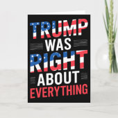 Carte Trump Was Right About Everything  (Devant)