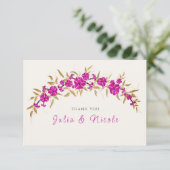 Carte Trumpet sauvage violet Vin Fleur Jardin Mariage (Debout devant)