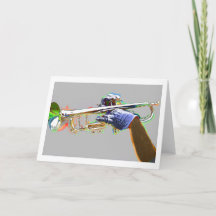 Trumpet Souligné Dans Les Couleurs Psychédéliques