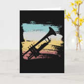 Carte Trumpet Vintage (Fleur jaune)