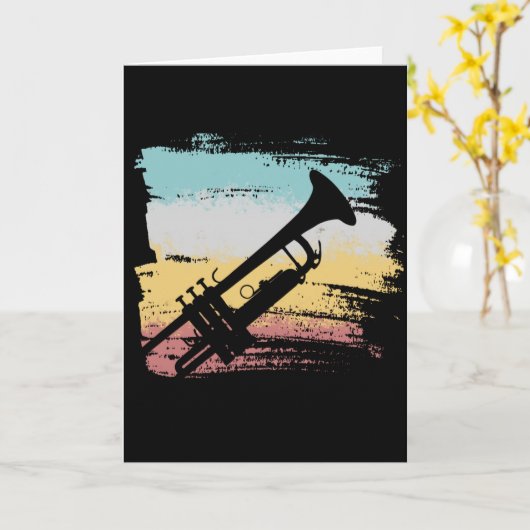 Carte Trumpet Vintage (Fleur jaune)