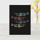 Carte Trumpet Vintage (Fleur jaune)