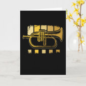 Carte Trumpets Vintages (Fleur jaune)