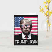 Carte Trumplican Funny Quote Saying Phrase (Fleur jaune)