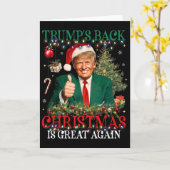 Carte Trump's Ck Christmas Is Great Again Funny Trump Ch (Fleur jaune)