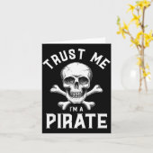 Carte Trust Me I'm A Rate - Funny Skull Crossbones Boote (Fleur jaune)