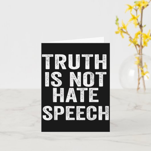 Carte Truth Is Not Hate Speech (Fleur jaune)
