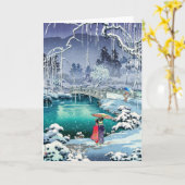 Carte Tsuchiya Koitsu - Neige de printemps à Maruyama (Fleur jaune)