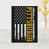 Carte Ttsburgh Usa Flag Patriotic American From Ttsburgh (Fleur jaune)