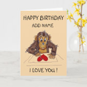 Carte Tu aimes le singe (Fleur jaune)