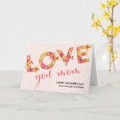 Carte Tu aimes maman | Fête des mères typographiques (Fleur jaune)