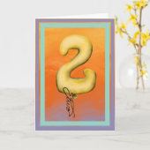 Carte Tu as deux ans (Fleur jaune)