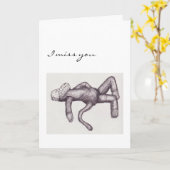 Carte tu as oublié le singe à soie (Fleur jaune)