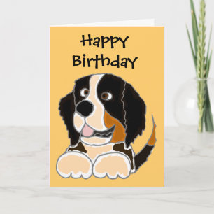 Carte TU - Drôle Bernese Mountain Dog Art original