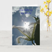 Carte Tu éclaires mon monde (Fleur jaune)