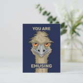 Carte Tu Emuses Funny Emu Pun (Debout devant)
