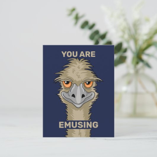 Carte Tu Emuses Funny Emu Pun (Debout devant)