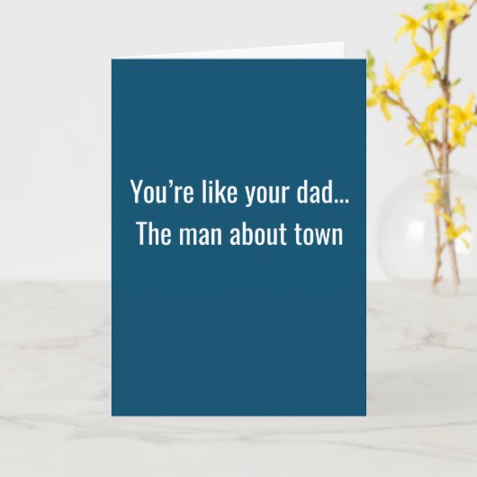 Carte Tu es comme ton père (Fleur jaune)