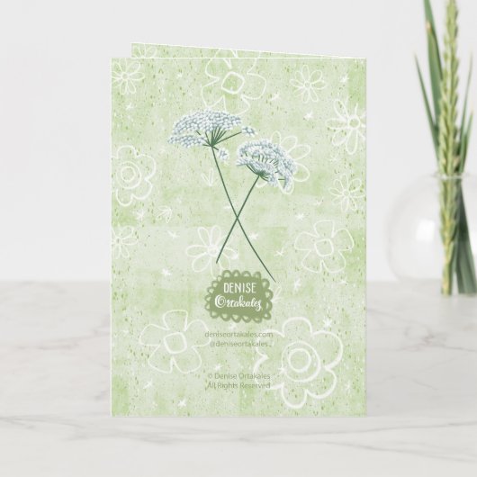 Carte Tu Es Extraordinaire ! Jardin Floral Vert Encourag (Dos)