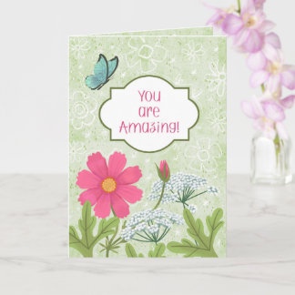 Carte Tu Es Extraordinaire ! Jardin Floral Vert Encourag