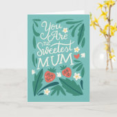 Carte Tu es la maman la plus gentille (Fleur jaune)