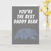 Carte Tu es la meilleure Fête des pères de papa Bear (Fleur jaune)