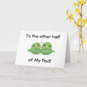 CARTE TU ES L'AUTRE MOITIÉ DE MON POD QUE JE T'AIME (Fleur jaune)