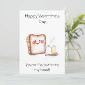 Carte Tu es le beurre sur mon toast ! – Saint-Valentin (Debout devant)