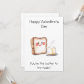 Carte Tu es le beurre sur mon toast ! – Saint-Valentin (Devant/Arrière en situation)