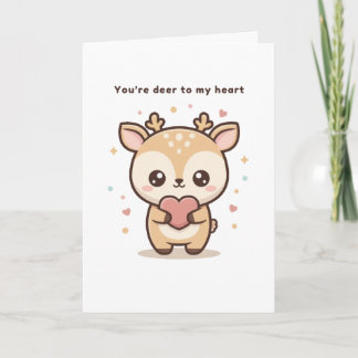 Carte Tu es le cerf de mon cœur Mignon Puchi Dōshi Cerf