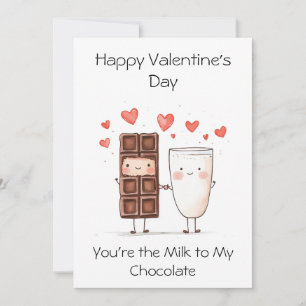 Carte Tu es le lait pour mon chocolat – Mignon et plein