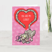 Carte Tu es ma cataire drôle de Saint-Valentin Chat de d (Devant)
