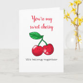 Carte Tu es ma douce cerise (Fleur jaune)